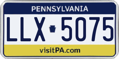 PA license plate LLX5075