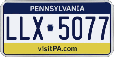 PA license plate LLX5077