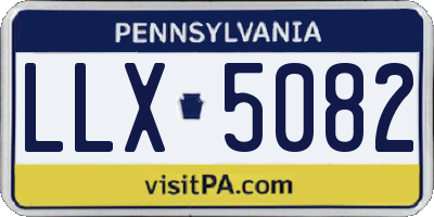 PA license plate LLX5082