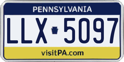 PA license plate LLX5097