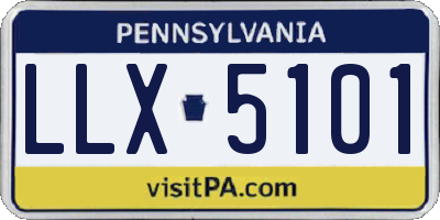 PA license plate LLX5101