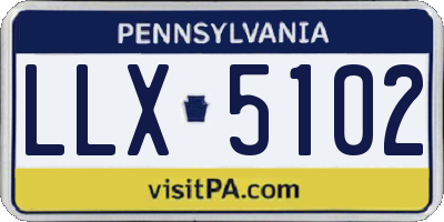 PA license plate LLX5102