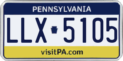 PA license plate LLX5105