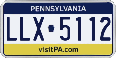 PA license plate LLX5112