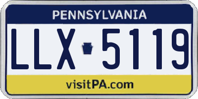 PA license plate LLX5119