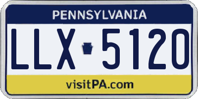 PA license plate LLX5120