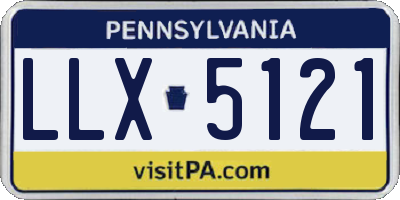 PA license plate LLX5121