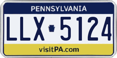 PA license plate LLX5124