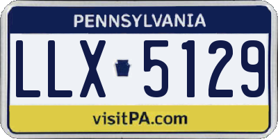 PA license plate LLX5129