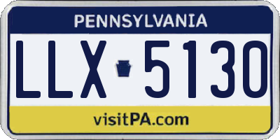 PA license plate LLX5130