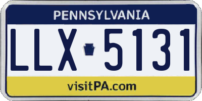 PA license plate LLX5131