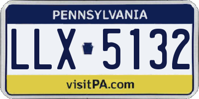 PA license plate LLX5132