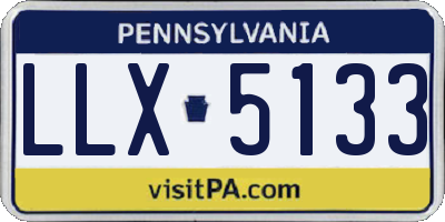 PA license plate LLX5133