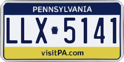 PA license plate LLX5141