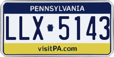 PA license plate LLX5143
