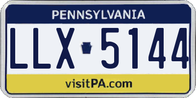 PA license plate LLX5144