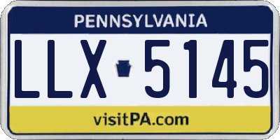 PA license plate LLX5145