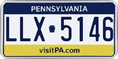 PA license plate LLX5146