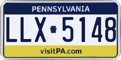 PA license plate LLX5148