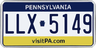 PA license plate LLX5149