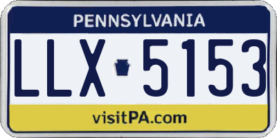 PA license plate LLX5153