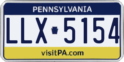 PA license plate LLX5154