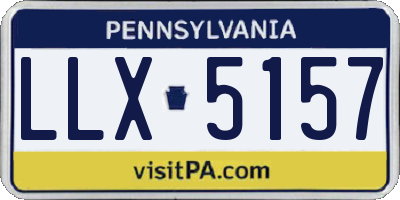 PA license plate LLX5157