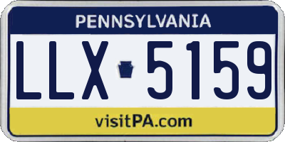 PA license plate LLX5159