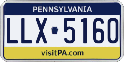 PA license plate LLX5160