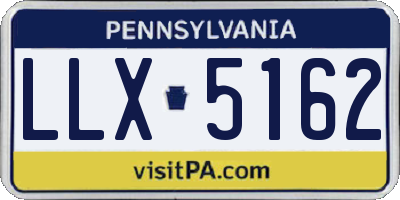 PA license plate LLX5162