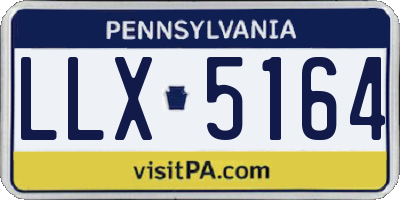 PA license plate LLX5164