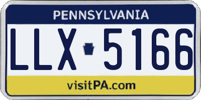 PA license plate LLX5166