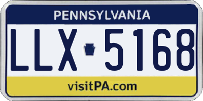 PA license plate LLX5168