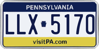 PA license plate LLX5170