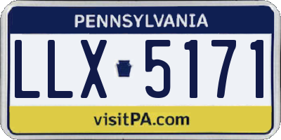 PA license plate LLX5171