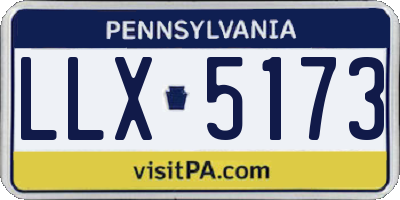 PA license plate LLX5173