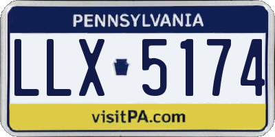 PA license plate LLX5174