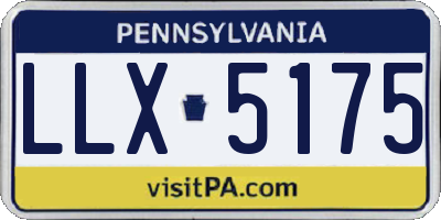 PA license plate LLX5175
