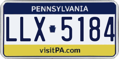 PA license plate LLX5184