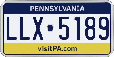 PA license plate LLX5189