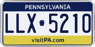 PA license plate LLX5210