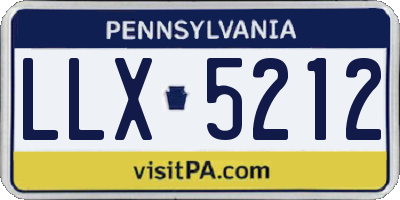 PA license plate LLX5212