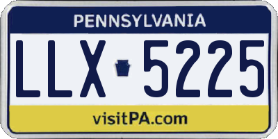 PA license plate LLX5225
