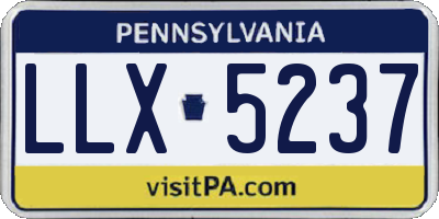 PA license plate LLX5237