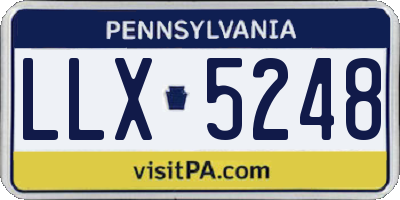 PA license plate LLX5248