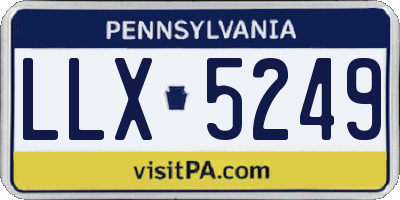PA license plate LLX5249