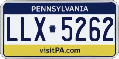 PA license plate LLX5262