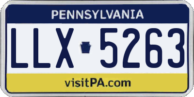 PA license plate LLX5263