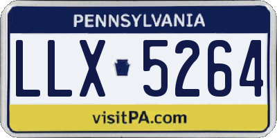 PA license plate LLX5264
