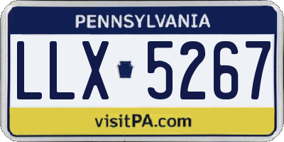 PA license plate LLX5267